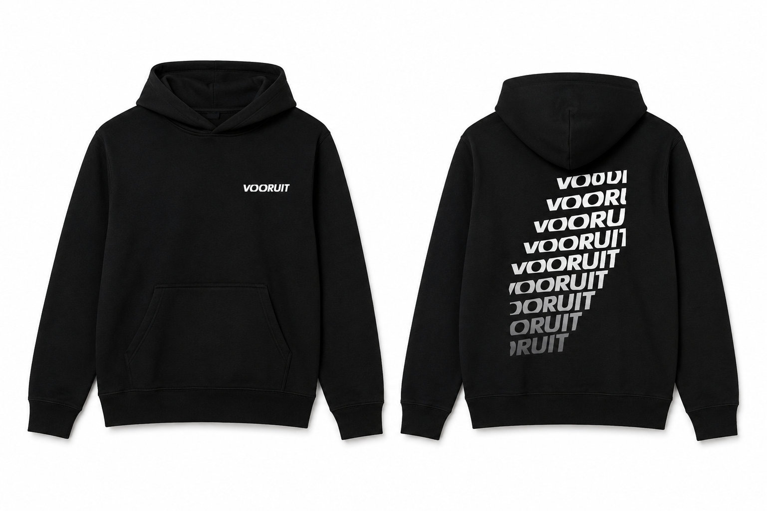 Hoodie Recidive - zwart/wit